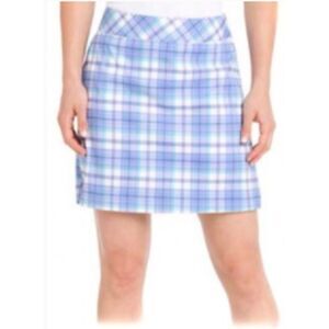 IZOD Stretch Golf Classic Skort Plaid 4 NWOT.